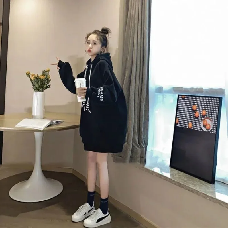 Winter Clothing Drawing - Gaun Hoodie Fleece Streetwear Y2K Korea