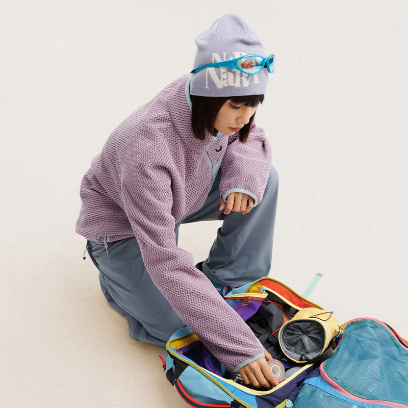 Jaket Bulu Polar Bergaris Berg - Winter Clothing Hiking ulasan dan harga